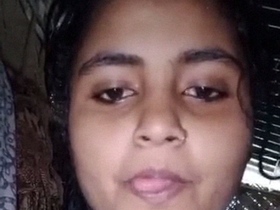 Dehati Desi's nude selfie showcasing her hairy pussy