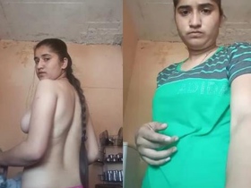 Indian woman films herself for boyfriend, revealing her breasts