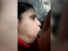 Randy the pretty slut gives a sensual nighttime blowjob to satisfy a man