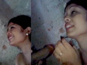 First-timer girl gives a blowjob in HD video