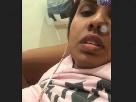Overweight Indian wife reveals her breasts in a video chat