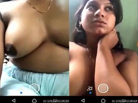Hot European babe flaunts her big boobs on camera