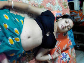 Boudi flaunts her breasts and pussy on video call