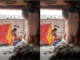 Indian bhabhi takes a bath under the camera