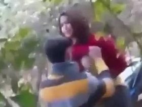 Passionate outdoor encounter captured on camera
