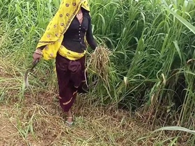 HD video of a rural Indian woman having sex outdoors