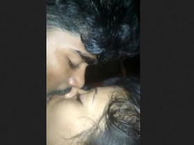 Indian wife passionately kisses and sucks on breasts