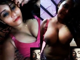 Indian housewife gets intimate with her lover through video call