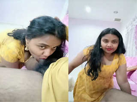 Tamil wife gives a blowjob in part 3