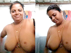 Curvy auntie flaunts her big boobs in public
