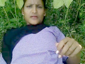 Local village woman from India engages in outdoor sex