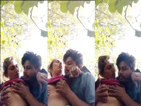Horny girl Dehati enjoys outdoor sex with her boyfriend in MMS video