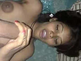 Clear audio captures a cute Bhojpuri girl giving a blowjob