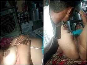 Indian amateur bhabhi licks pussy in exclusive video
