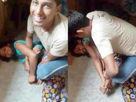 Desi lovers have fun playing together in a steamy video