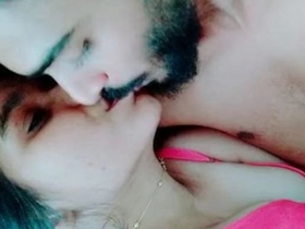 Passionate kissing between Indian sweethearts