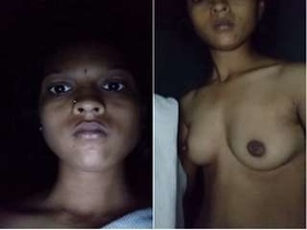 Exclusive cute Tamil girl reveals her body in a seductive video