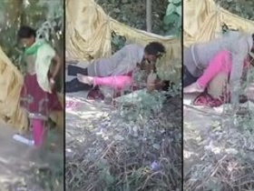 Indian babe gets caught in outdoor cheating session