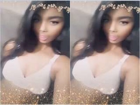 Exclusive video of a cute Indian girl flaunting her breasts