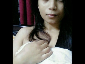 After undressing, my Indian girlfriend becomes aroused and craves my penis