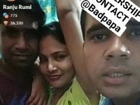 Bhabhis share a threesome in Indian XXX video