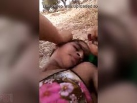 Indian village girl enjoys outdoor sex with a big cock
