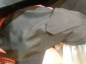 A girl in a hijab gives a BJ to a well-endowed man