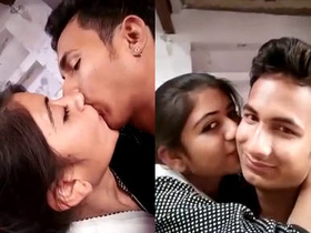 Gorgeous girlfriend gets smooched in a passionate kiss