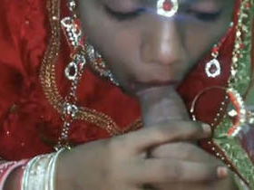 A recently married woman performs oral sex and has intercourse
