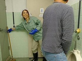 Maki Koizumi, a Japanese cleaner, gives an uncensored blowjob