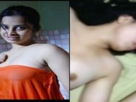 Tamil girl in hot sex video shows off her big boobs and tight ass