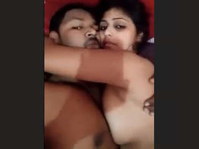 Couple from India has passionate sex on the bed