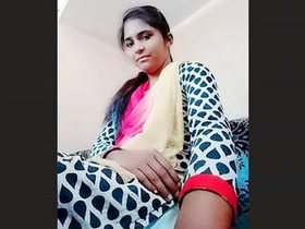 Naked Indian girl flaunts her boobs and pussy on video call