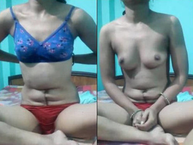 An enticing Indian beauty reveals her alluring assets