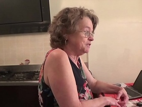 Italian granny locked in with a young man for some naughty fun