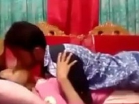 Indian college student gets naughty on a couch