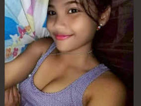 Desi girl with big boobs shows off on video call