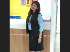 Cute employee with big breasts shares steamy nude photos and videos