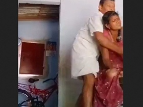 Desi bhabhi gives her old father a blowjob and has sex with him in their village home
