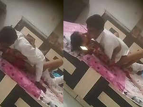 Desi couple enjoys passionate sex in hotel room