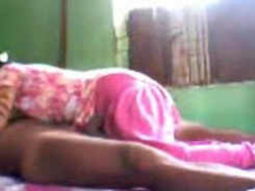 Indian aunt in traditional dress gets intimate with next-door friend