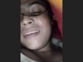 Seductive girl teases and displays her intimate parts