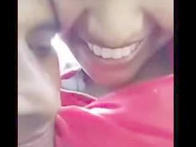 Indian sweethearts enjoy outdoor romantic encounter