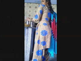 Desi bhabhi's boobs pressed against dewar in hot video