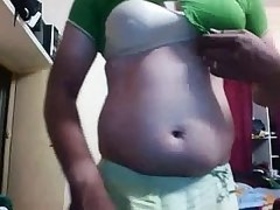 Trannies from India take a shower and inflate their dicks for the camera