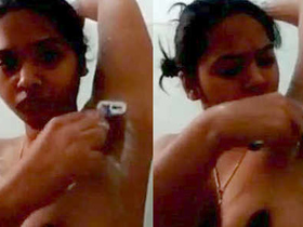 Beautiful Indian girl gets her armpits and pussy hair removed in a video