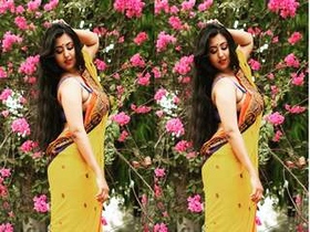 Tiyasha's fashion show in a saree