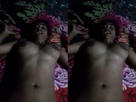Exclusive Tamil girl with big boobs records her boyfriend's first time