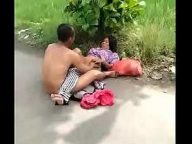 Village aunty engages in outdoor sexual activity