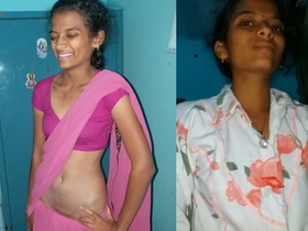 Indian teen with small boobs has intense frigging session